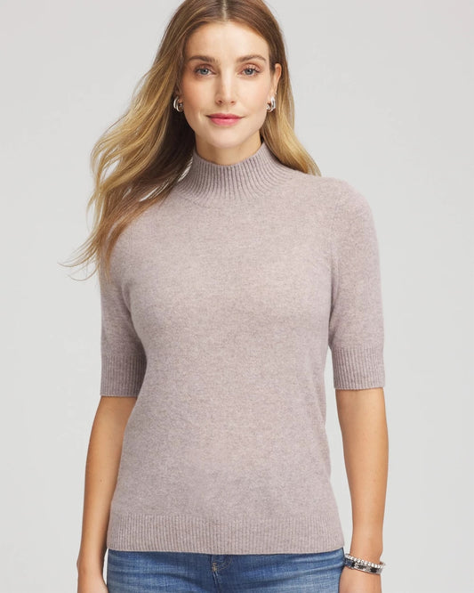 Chico's Cashmere Elbow-Sleeve Sweater