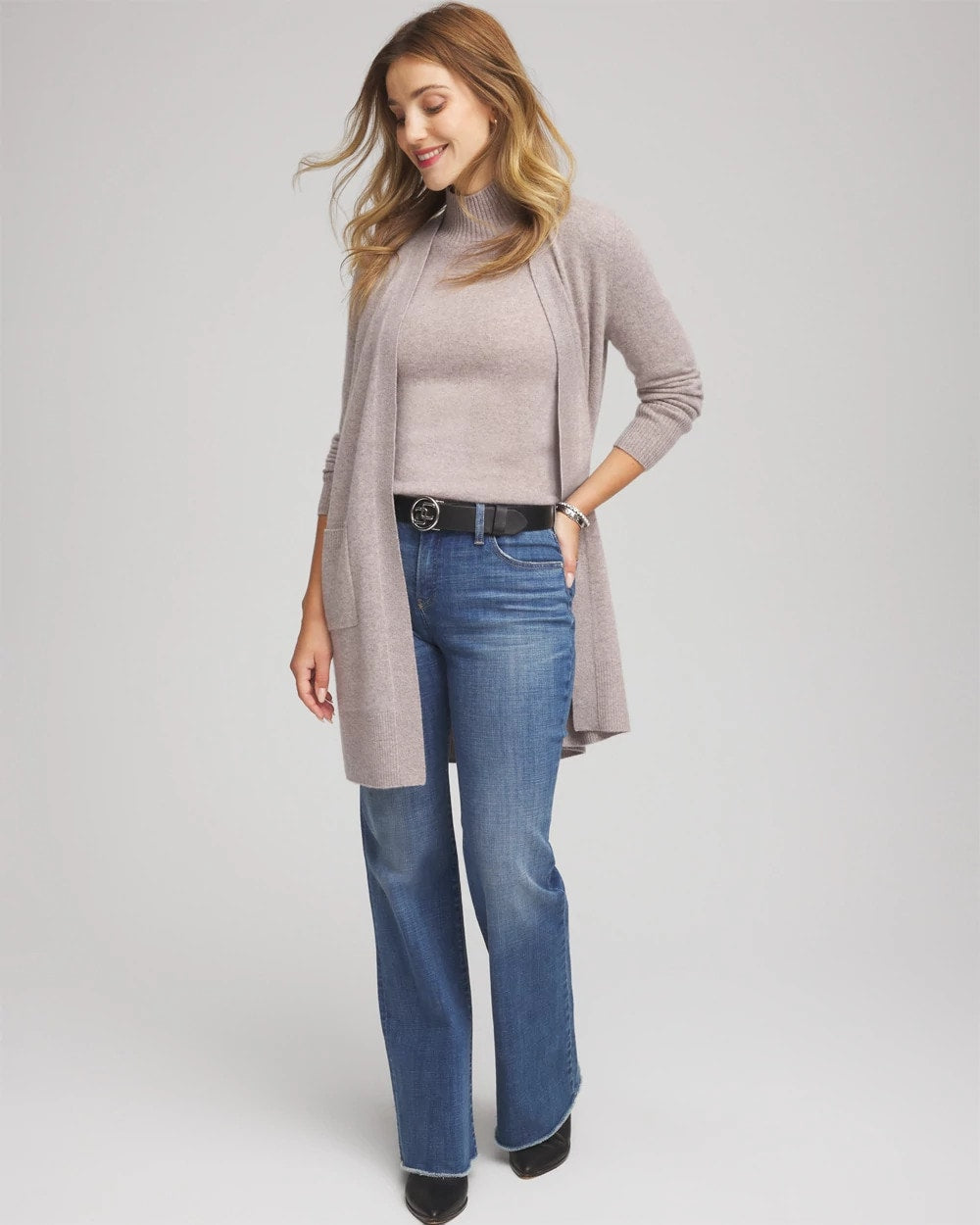 Chico's Cashmere Elbow-Sleeve Sweater