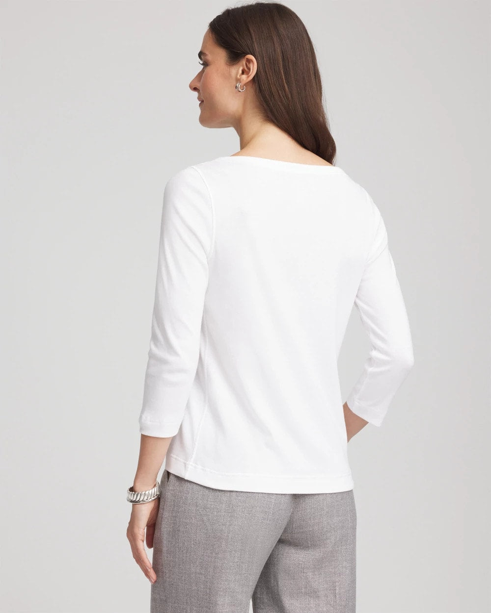 Chico's Pima Cotton 3/4 Sleeve Tee