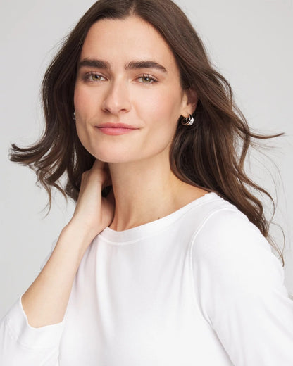 Chico's Pima Cotton 3/4 Sleeve Tee