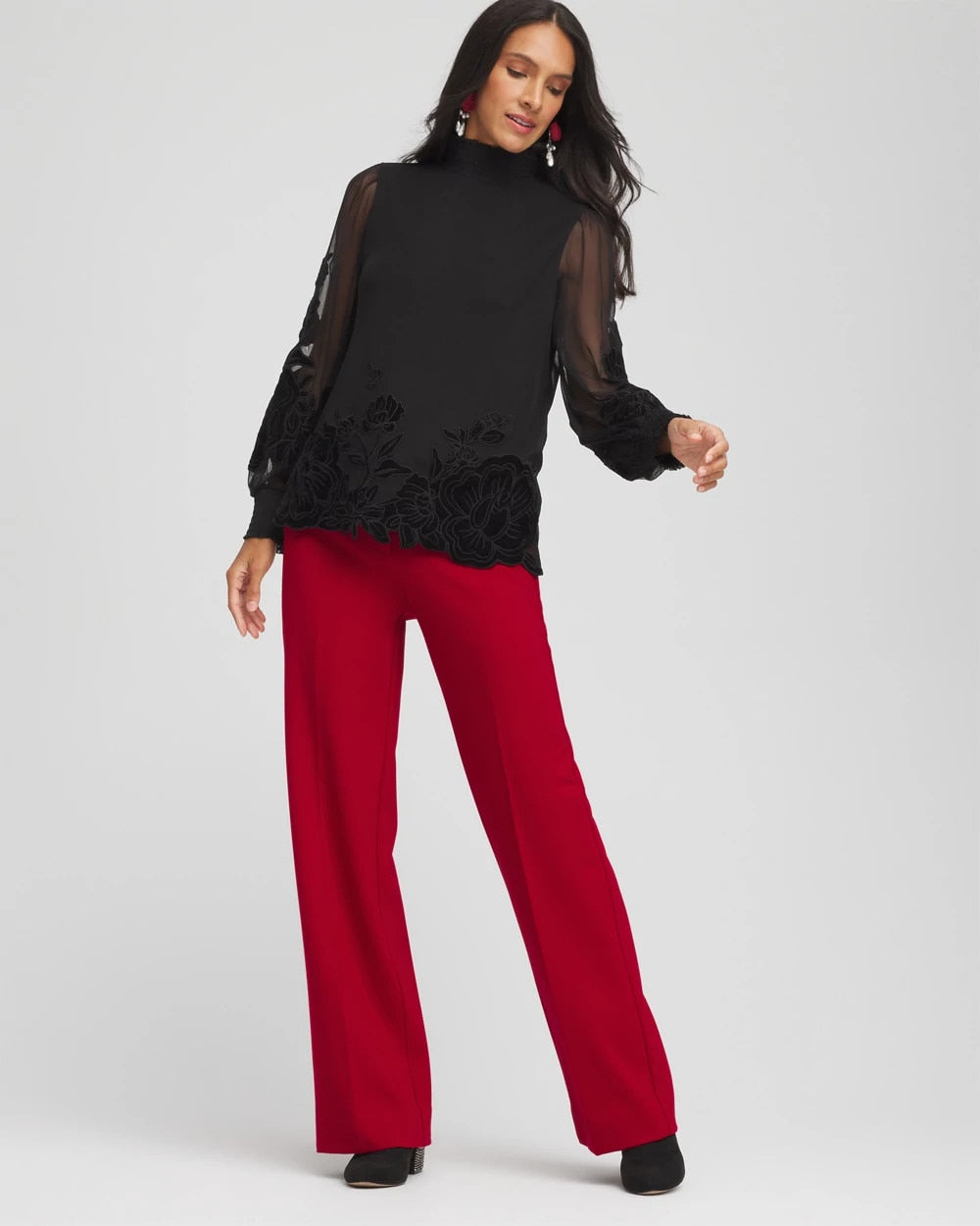 Chico's Emme Wide-Leg Trouser Ponte Pants