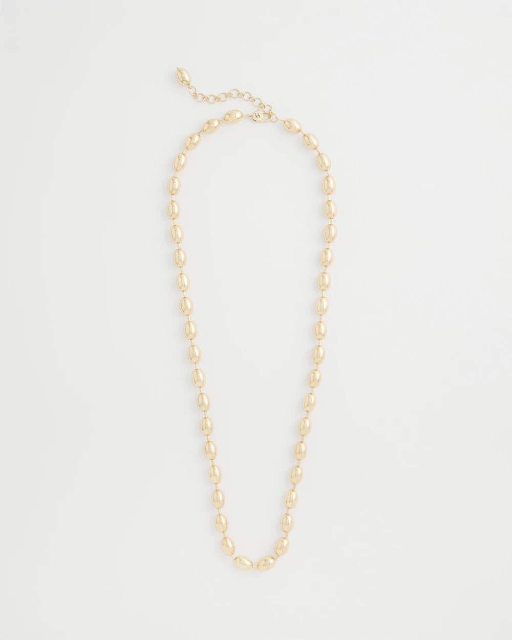 Chico's Gold Bead Long Single-Strand Necklace