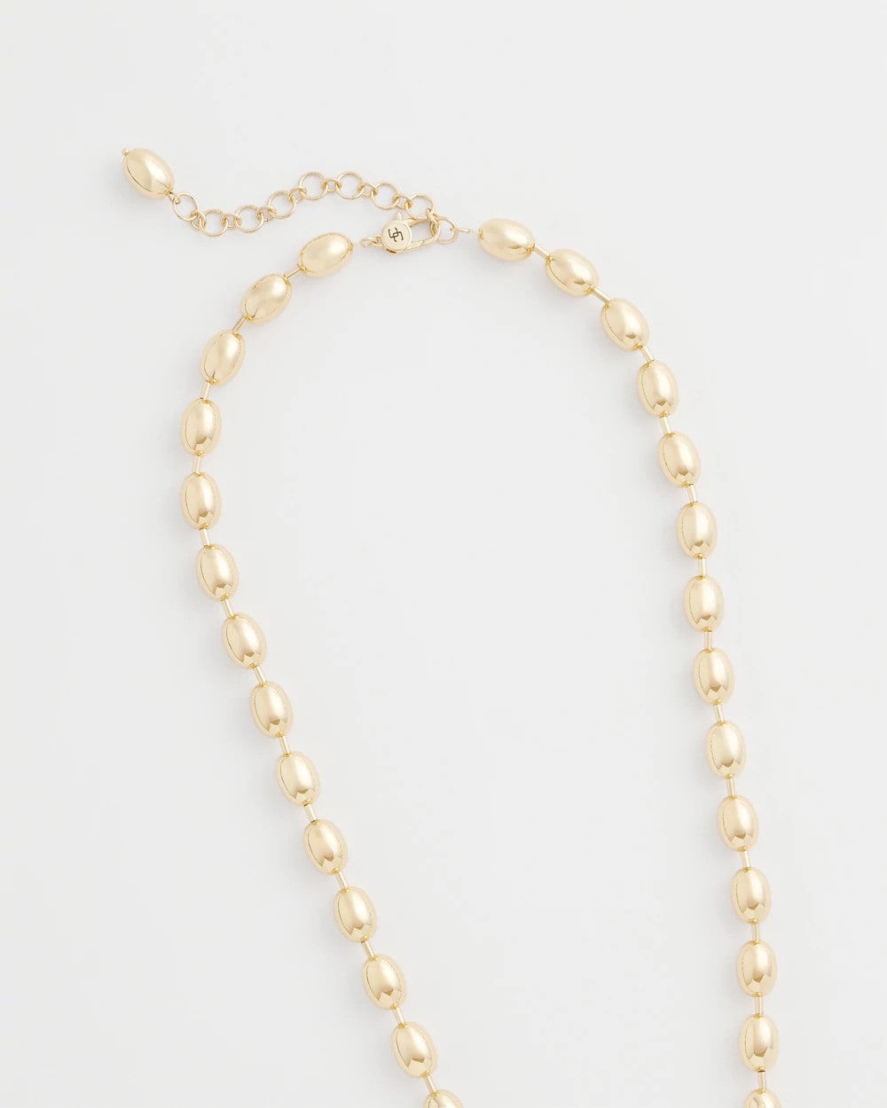 Chico's Gold Bead Long Single-Strand Necklace
