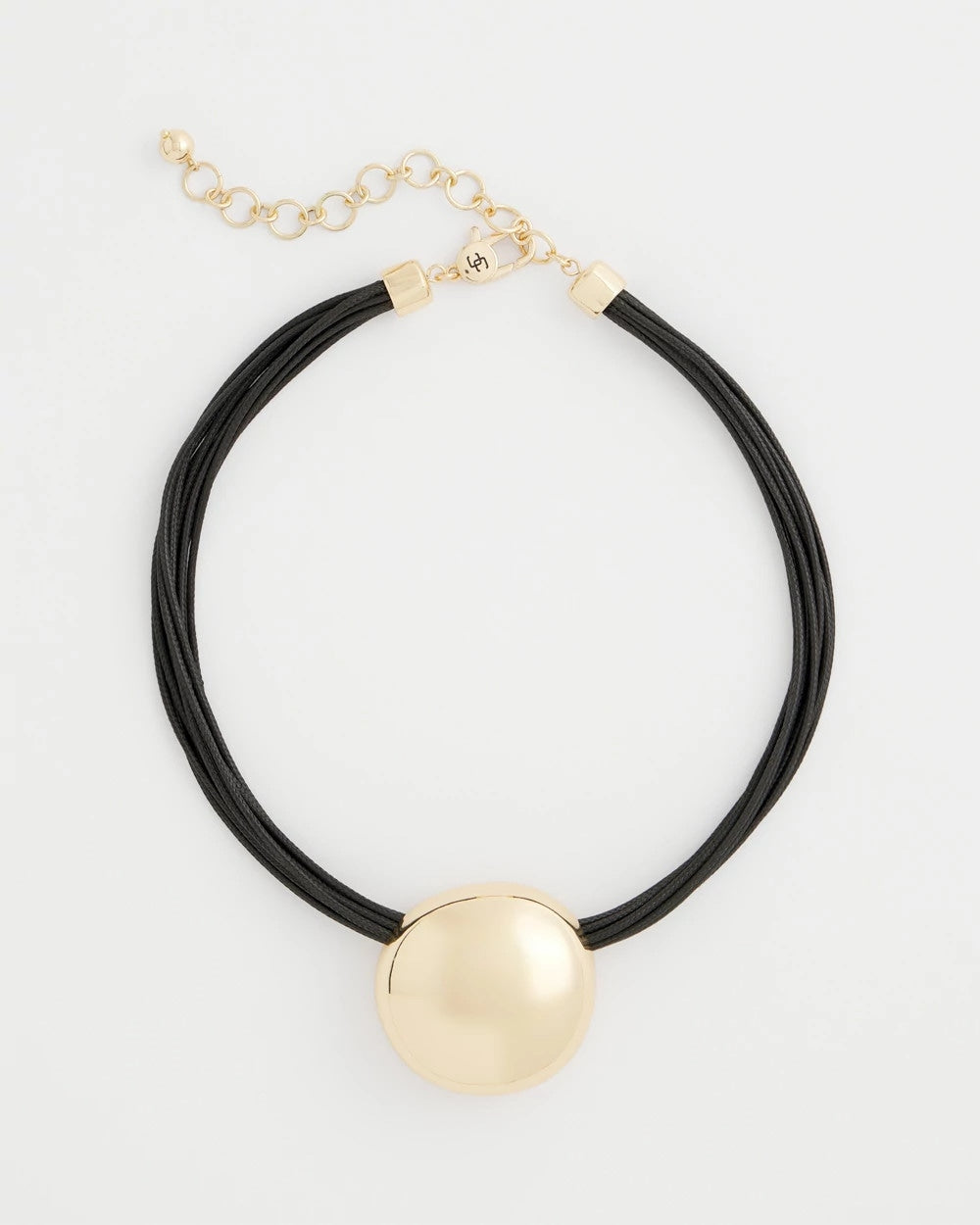 Chico's Gold Pendant Cord Necklace