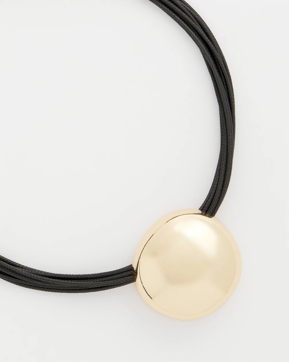 Chico's Gold Pendant Cord Necklace