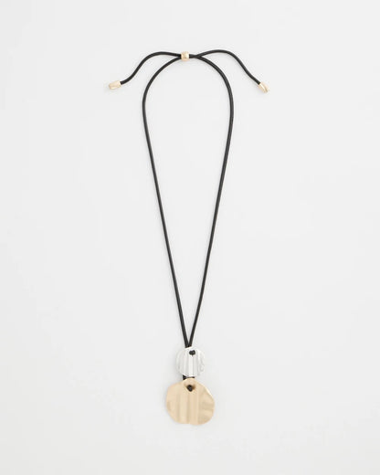 Chico's Crinkle Mixed Metal Pendant