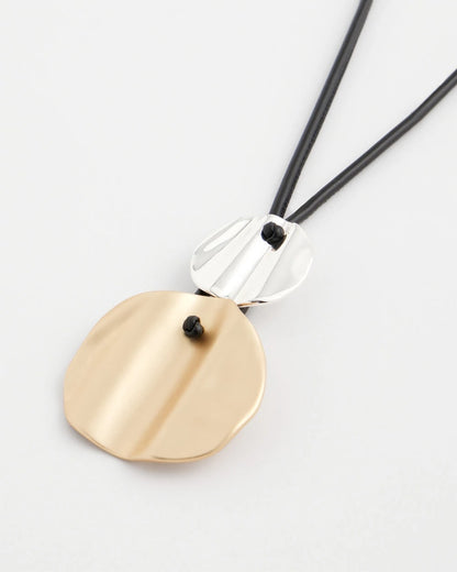 Chico's Crinkle Mixed Metal Pendant