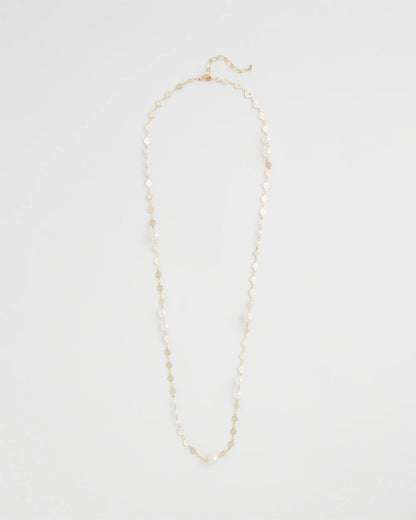 Chico's Pearl and Link Necklace