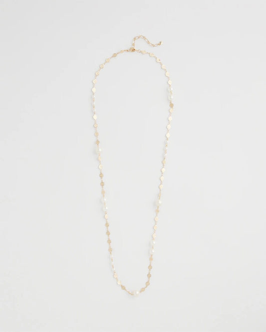 Chico's Pearl and Link Necklace