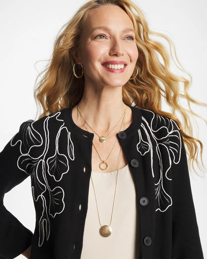Chico's Gold Triple Pendant Necklace
