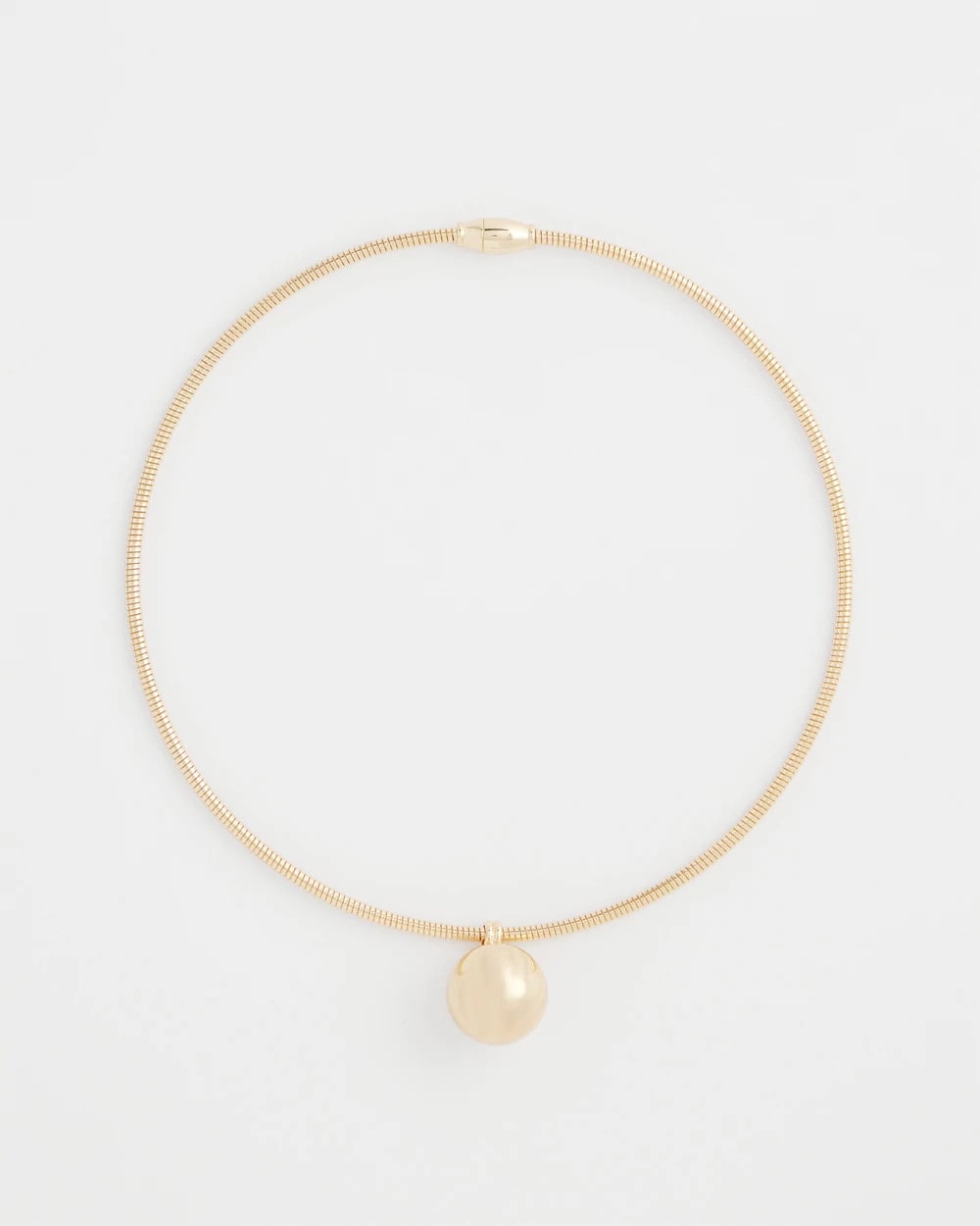 Chico's Gold Bead Collar Necklace