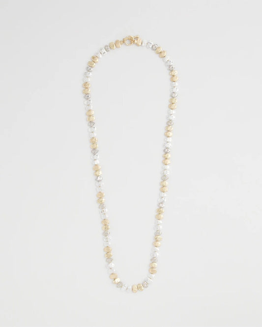Chico's Mixed Metal Long Single Strand Necklace