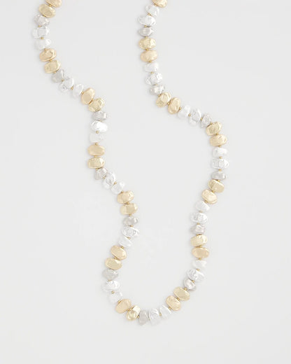 Chico's Mixed Metal Long Single Strand Necklace