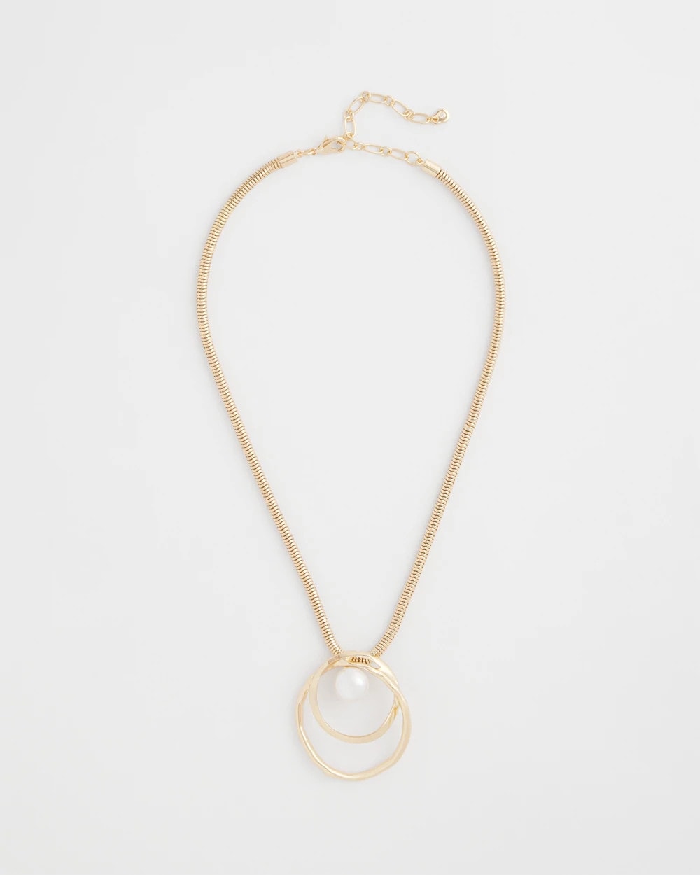Chico's Pearl and Gold Pendant