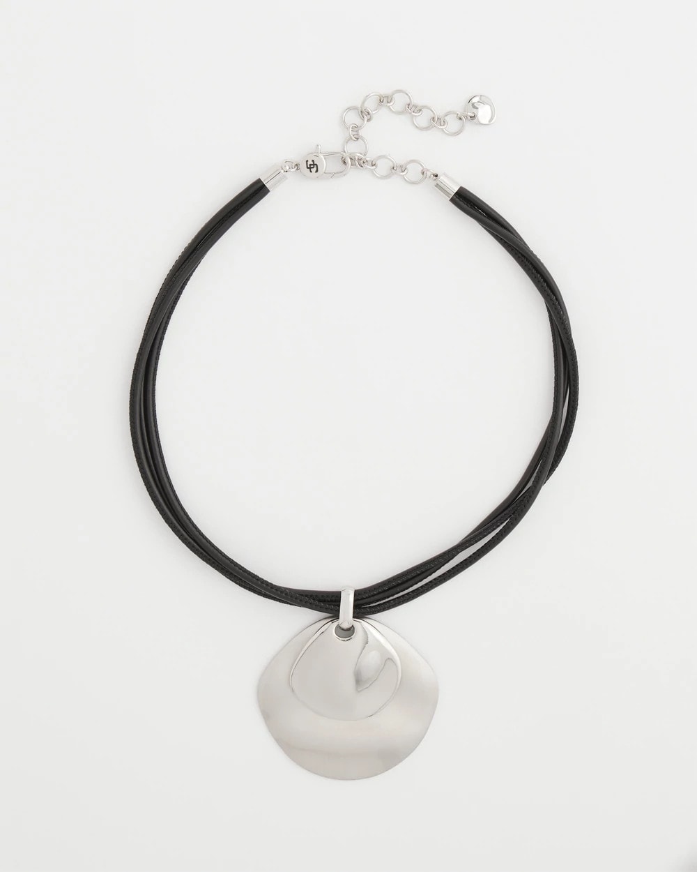 Chico's Silver Pendant On Cord