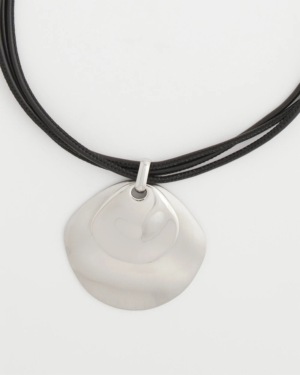 Chico's Silver Pendant On Cord