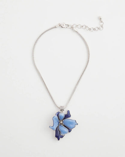 Chico's Blue Flower Pendant