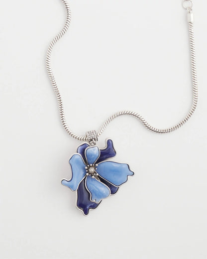 Chico's Blue Flower Pendant