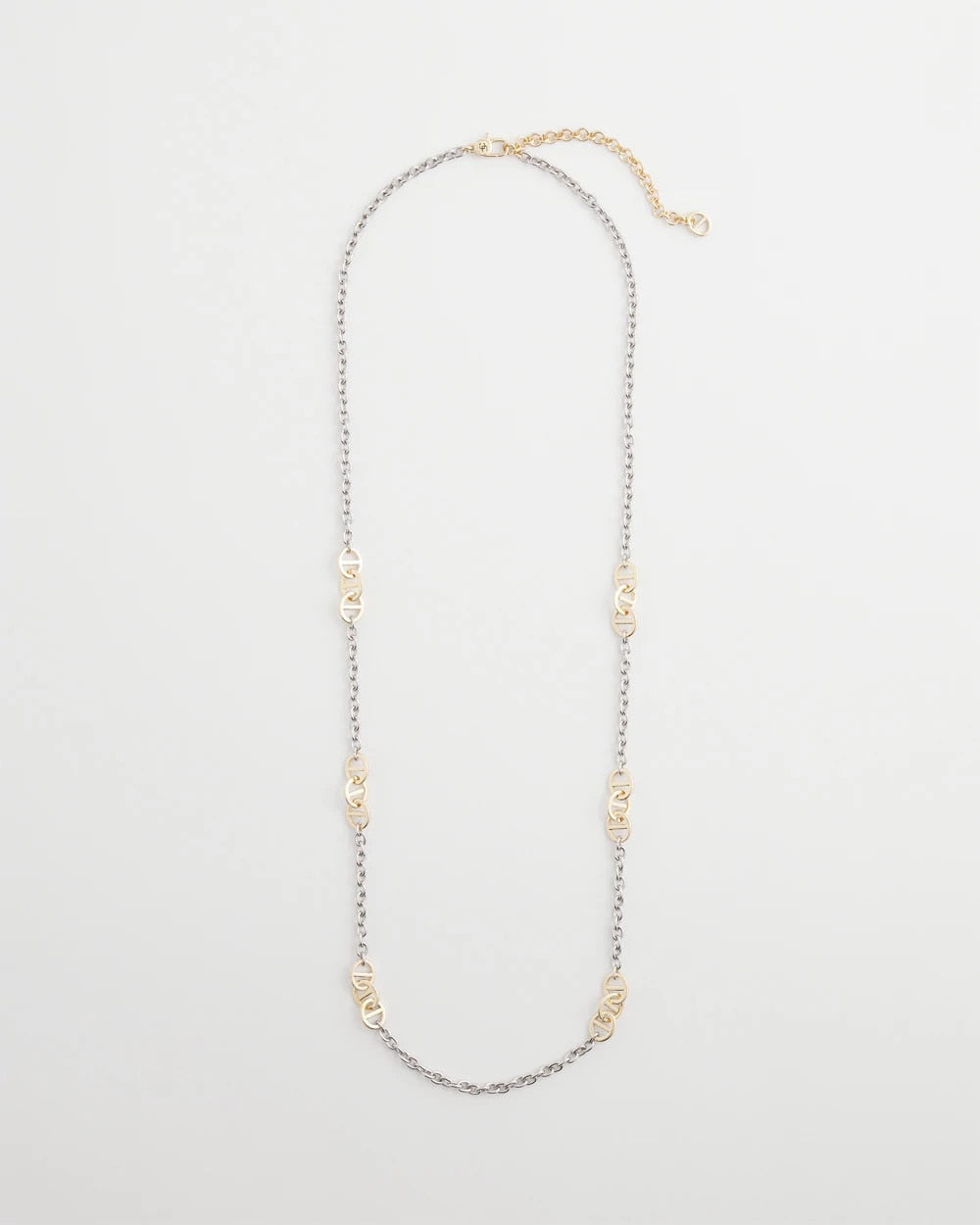 Chico's Mixed Metal Link Long Necklace