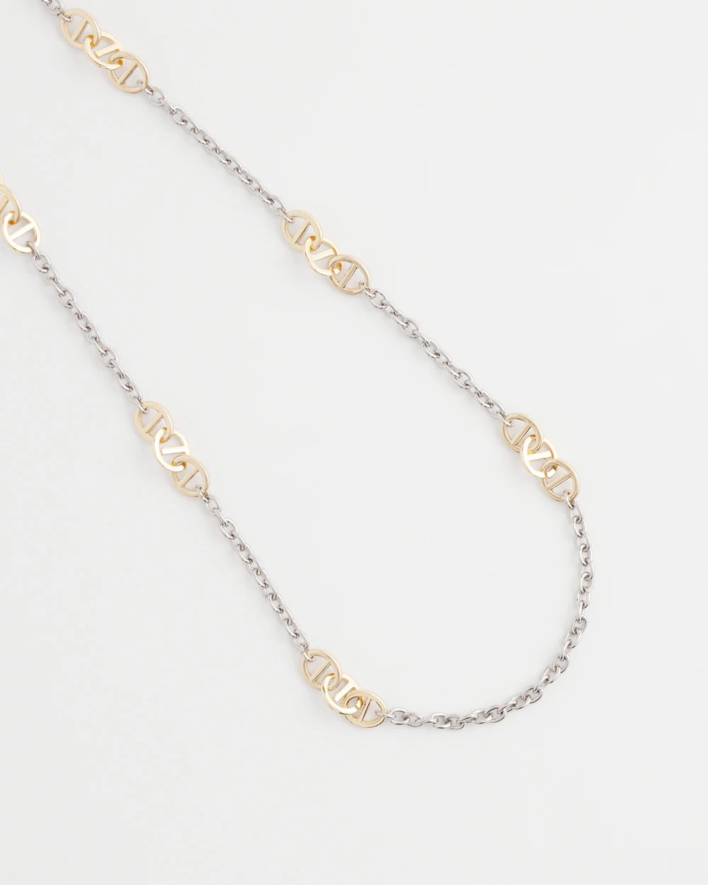 Chico's Mixed Metal Link Long Necklace