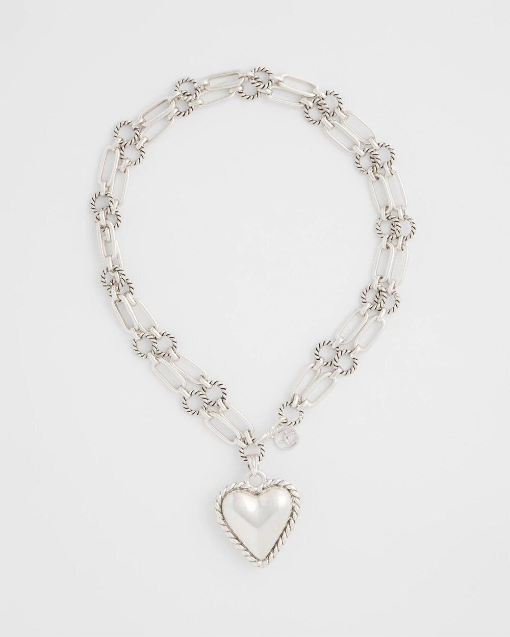 Chico's Heart Twice As Nice Pendant Necklace