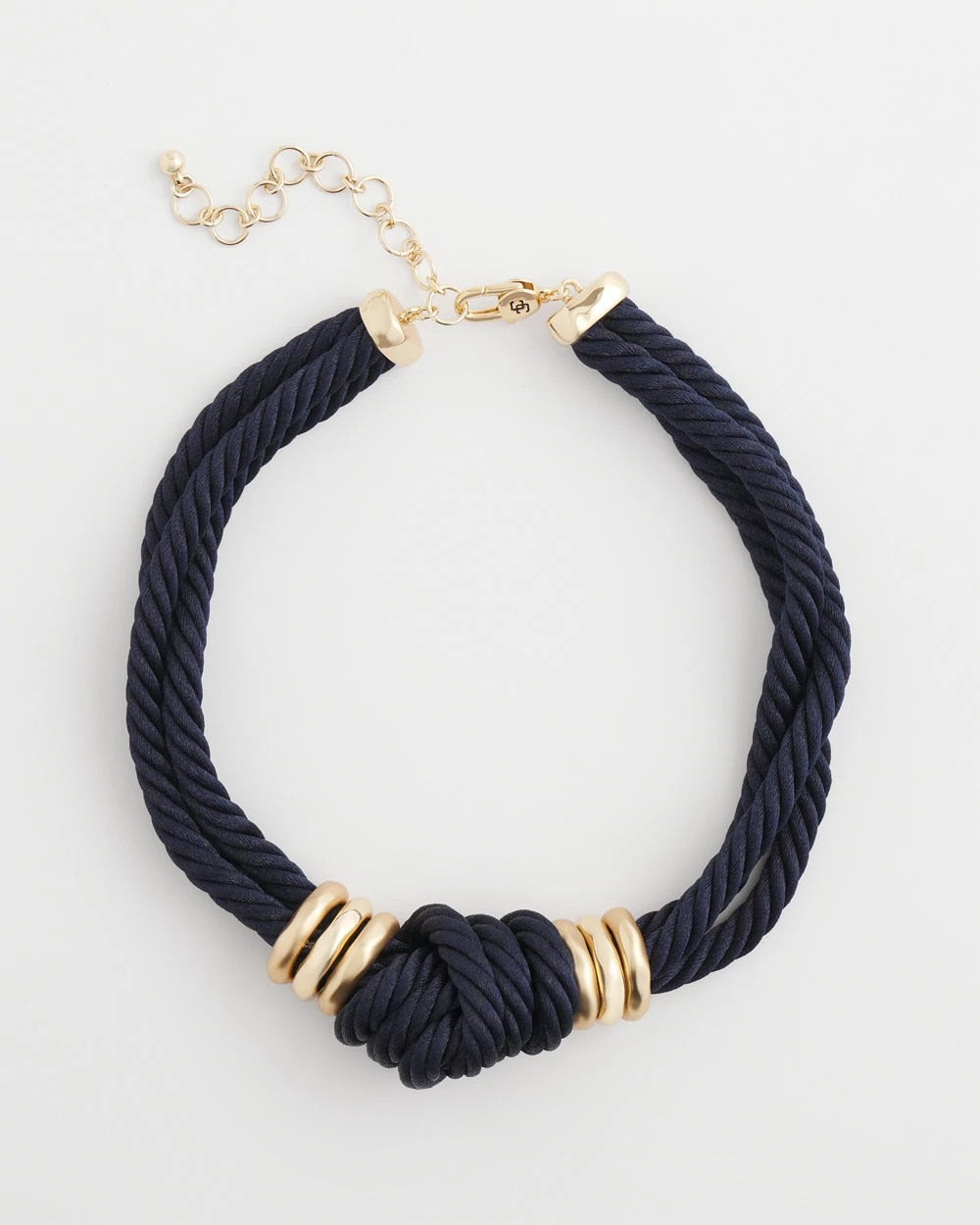 Chico's Navy Knot Rope Necklace
