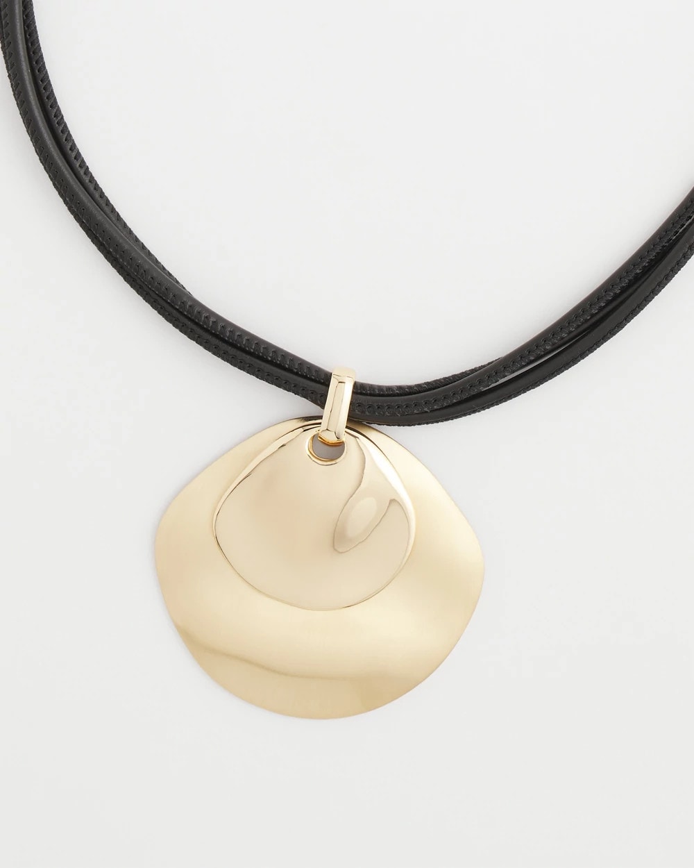 Chico's Gold Pendant On Cord