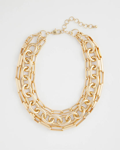 Chico's Convertible Three-Strand Chain Necklace