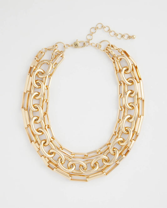 Chico's Convertible Three-Strand Chain Necklace
