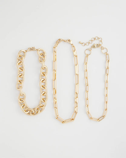 Chico's Convertible Three-Strand Chain Necklace