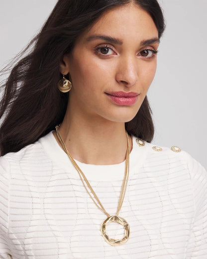 Chico's Short Circle Pendant