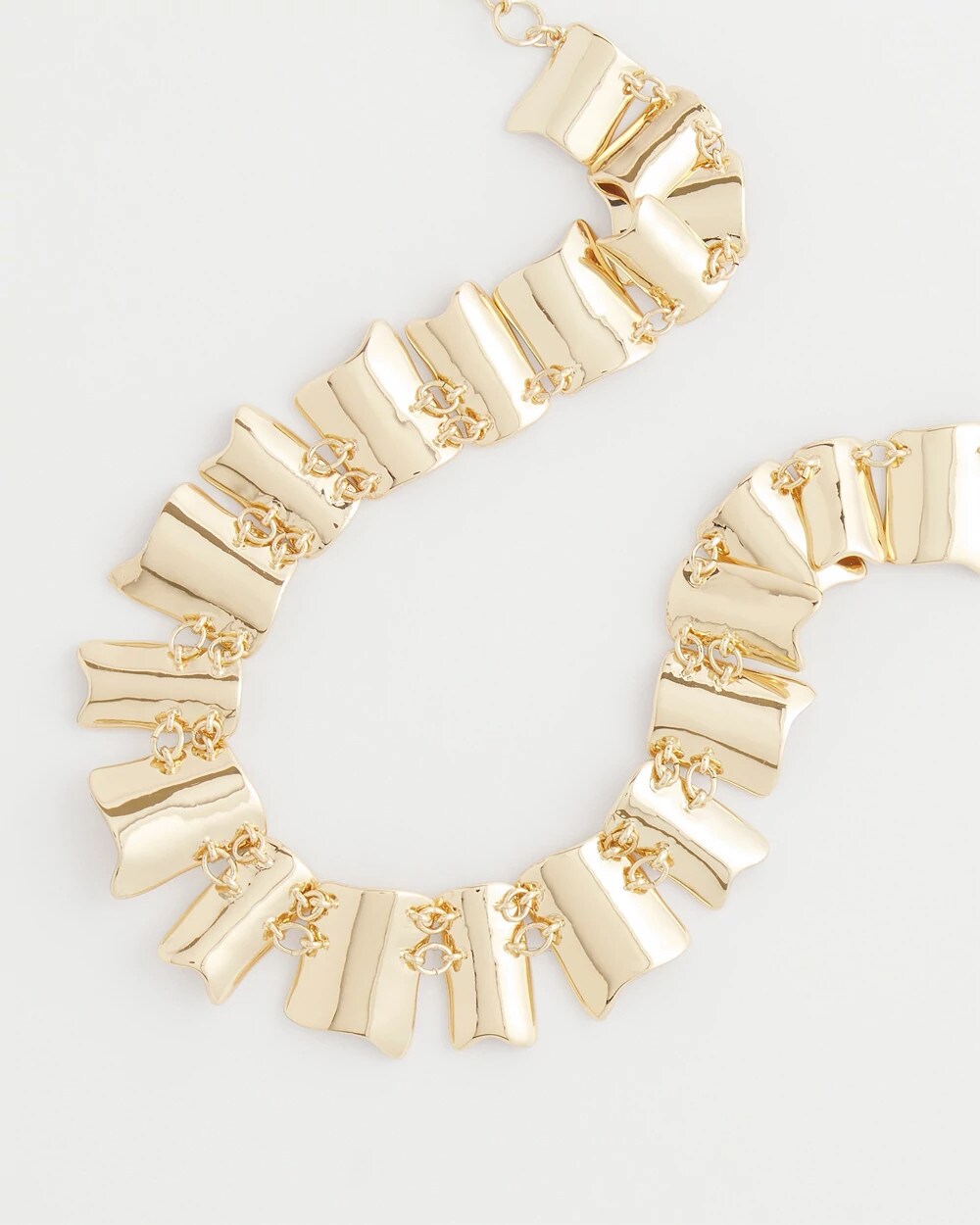 Chico's Gold Wave Collar Necklace