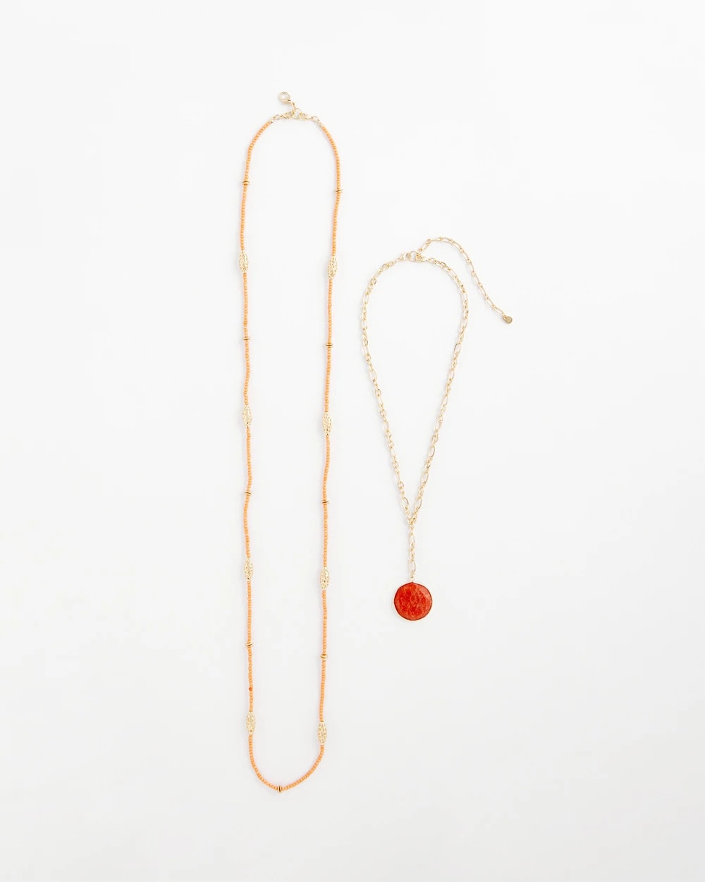 Chico's Convertible Beaded Pendant Necklace