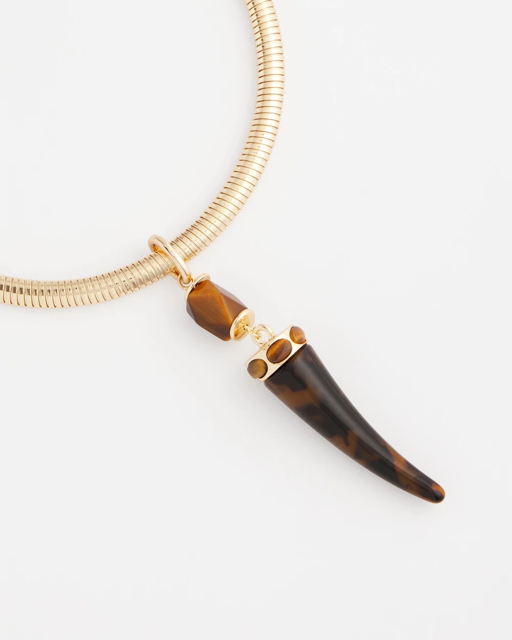 Chico's Tortoise Pendant Collar Necklace