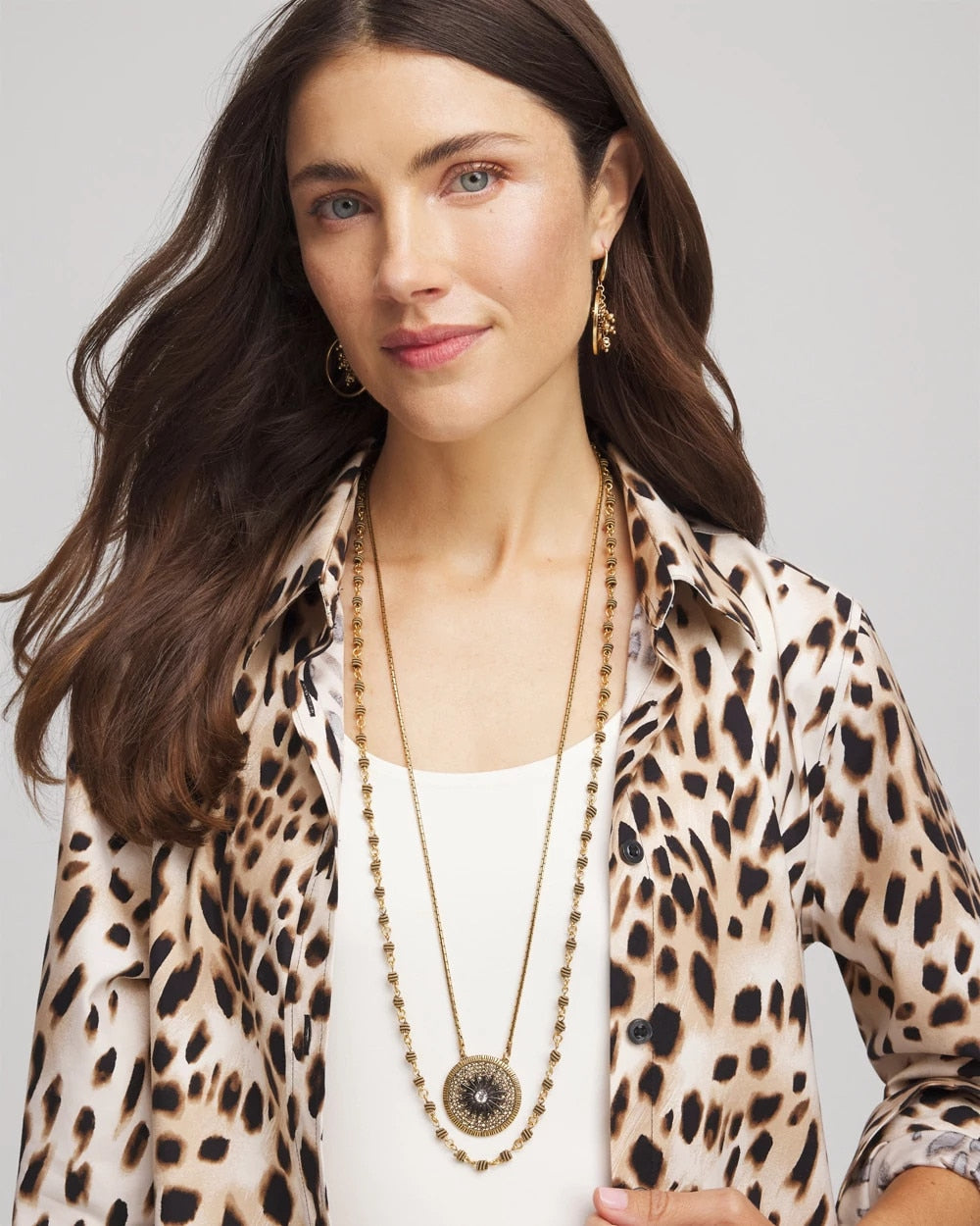 Chico's Convertible Multi-Strand Pendant Necklace