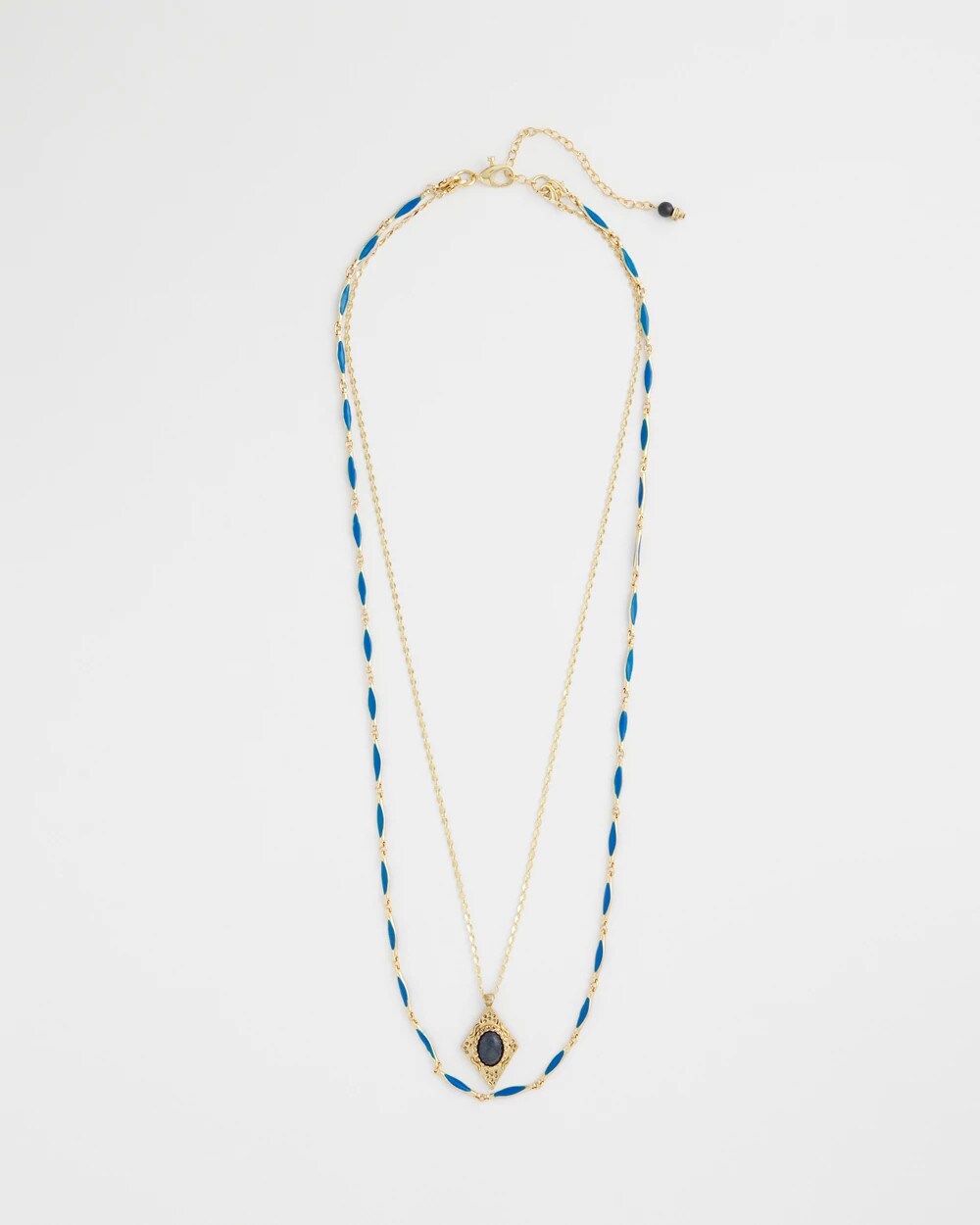 Chico's Double-Strand Sodalite Pendant Necklace