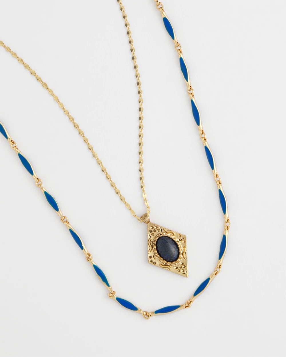 Chico's Double-Strand Sodalite Pendant Necklace