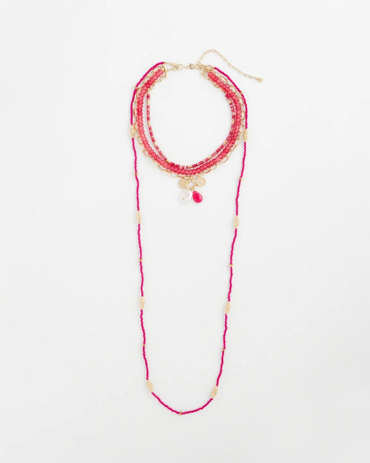 Chico's Convertible Beaded Pendant Necklace