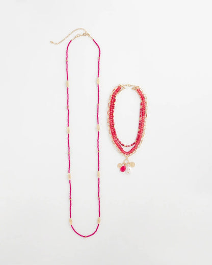 Chico's Convertible Beaded Pendant Necklace