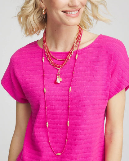 Chico's Convertible Beaded Pendant Necklace