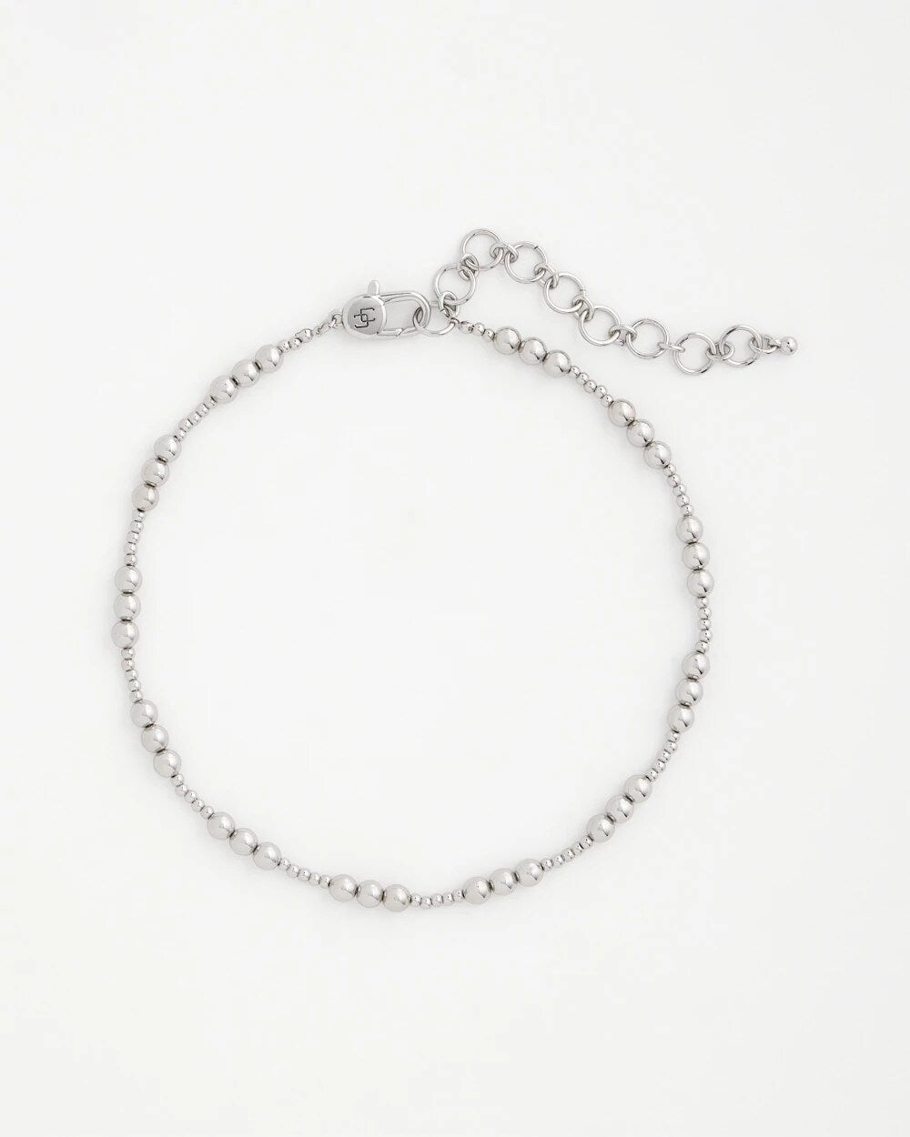 Chico's Silvertone Beaded Necklace