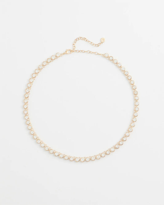 Chico's Goldtone Tennis Necklace