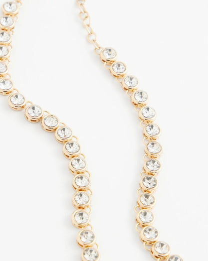 Chico's Goldtone Tennis Necklace