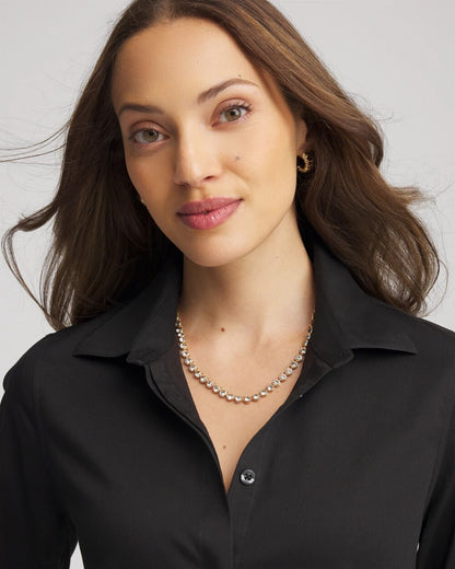 Chico's Goldtone Tennis Necklace