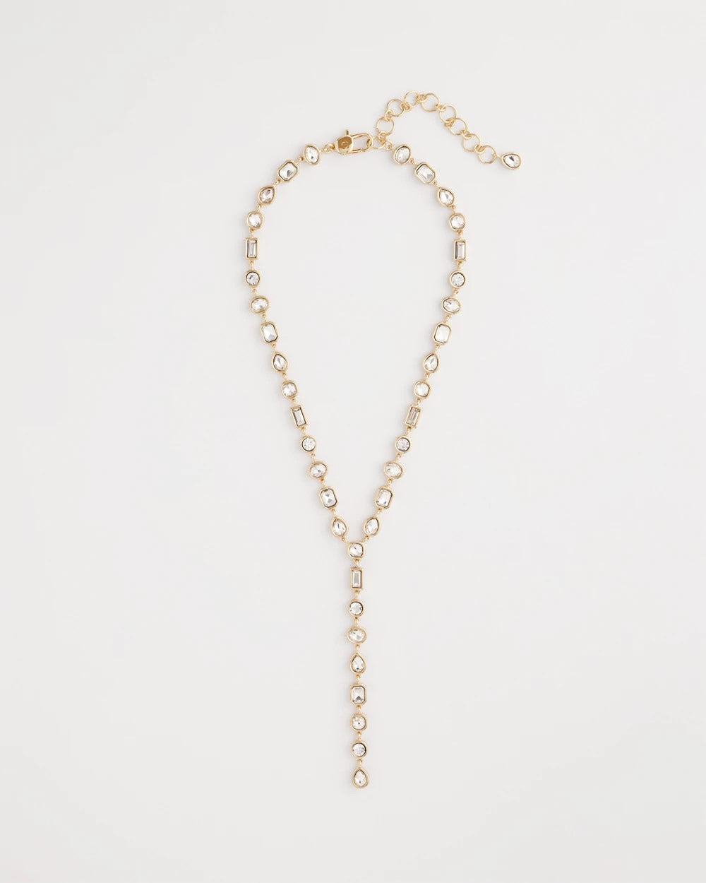 Chico's Bezel Set Goldtone Y-Necklace