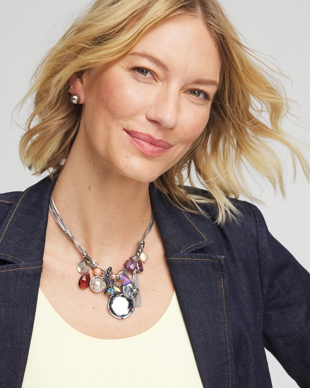 Chico's Short Aurora Charm Necklace