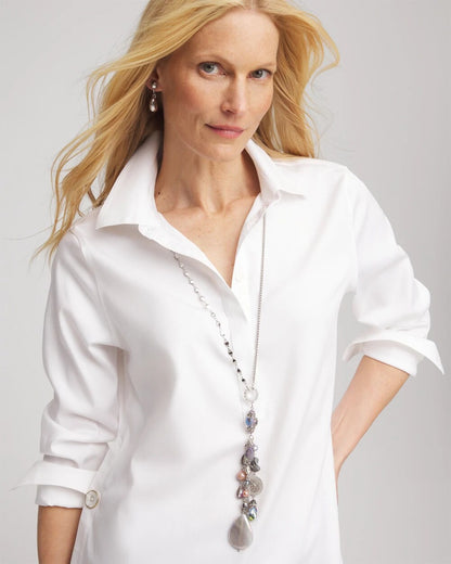 Chico's Stone & Shell ​​Twice As Nice Pendant
