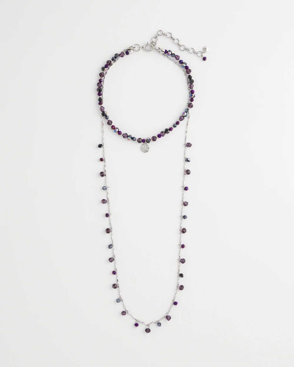 Chico's Convertible Purple Long Short Necklace