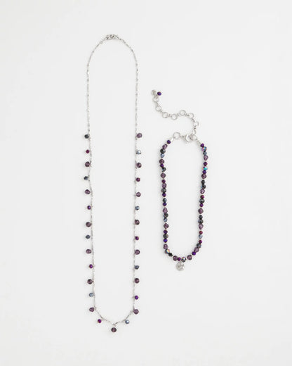 Chico's Convertible Purple Long Short Necklace