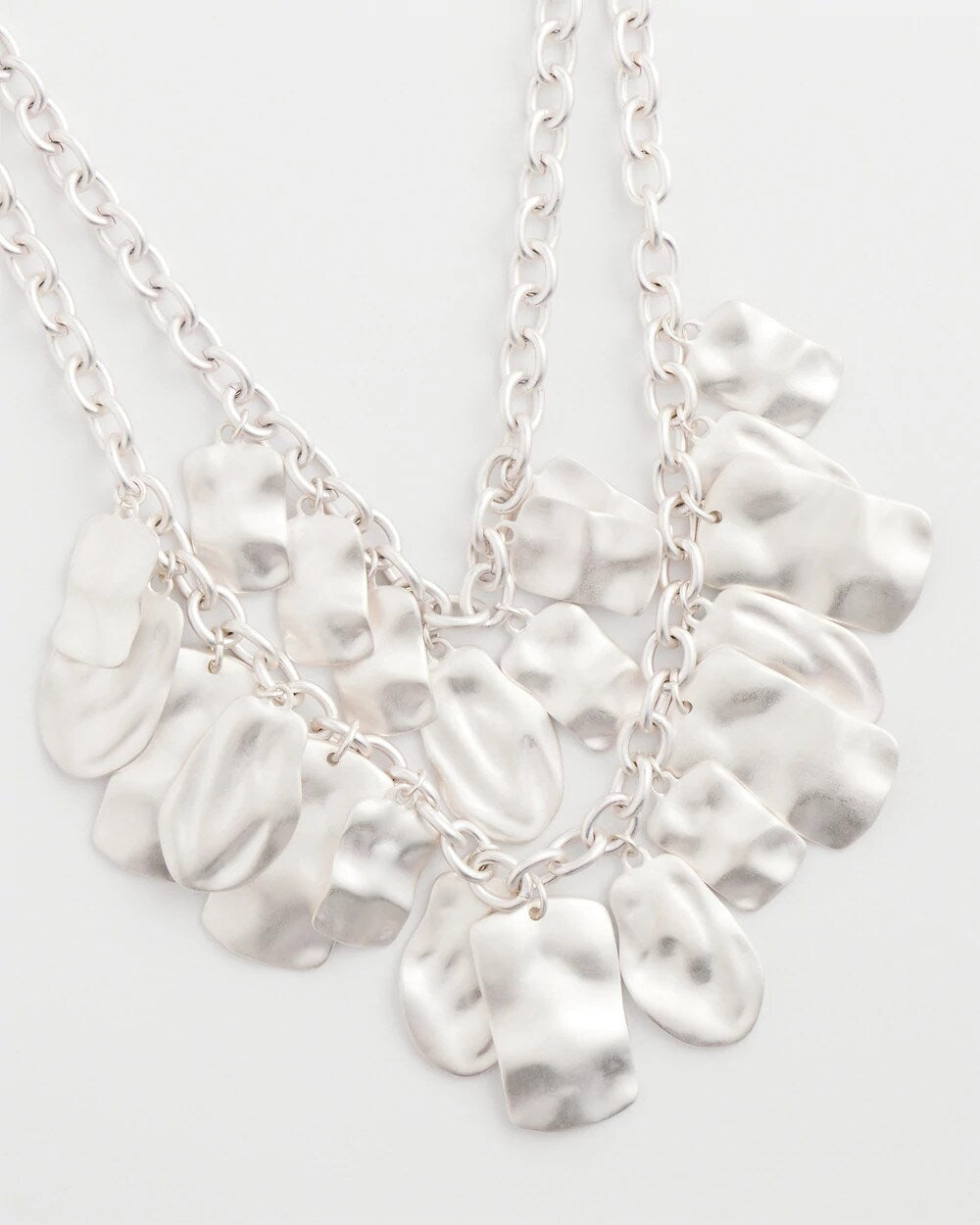 Chico's Double Square Charm Pendant Necklace